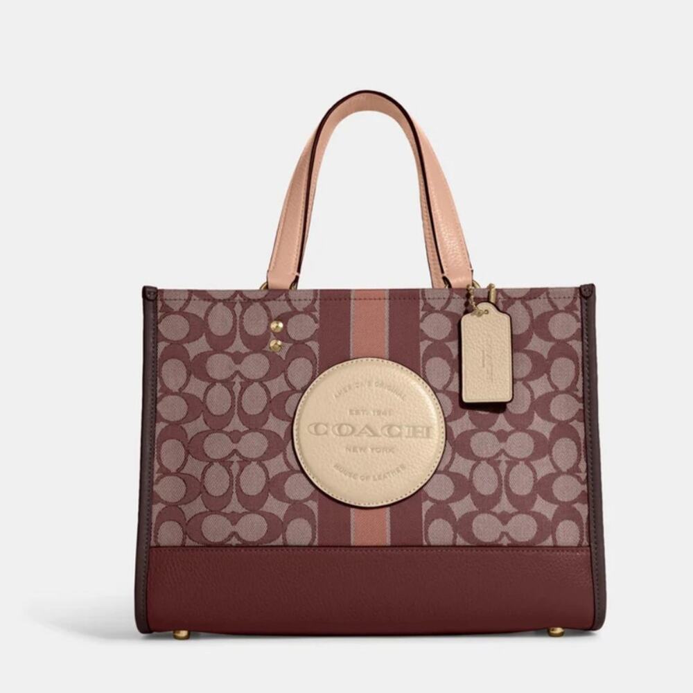 NWT Coach Dempsey Carryall In Signature Jacquard With Stripe And Coach Patch - Picture 4 of 12